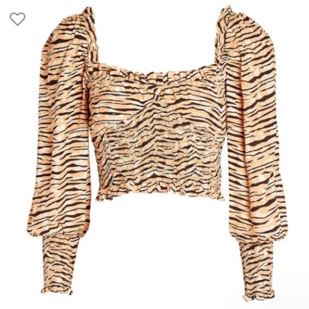 FAITHFULL THE BRAND TIGER STRIPE CROP TOP